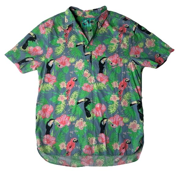 Chubbies The Nutter Toucan Parrot All Overprint Floral Multi Color L Mens S/s - Picture 1 of 6